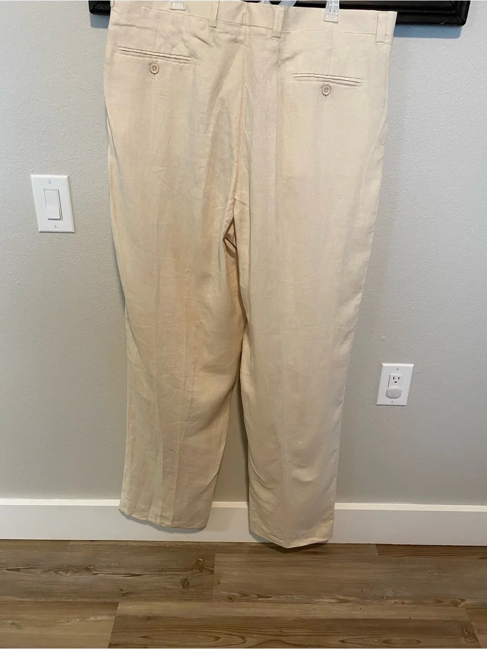 Vintage Inserch Men’s Beige Dress Pants 100% linen